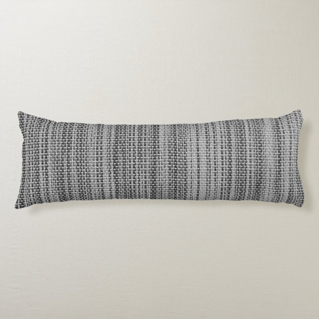 Faux Grey Fabric Body Pillow (Front)