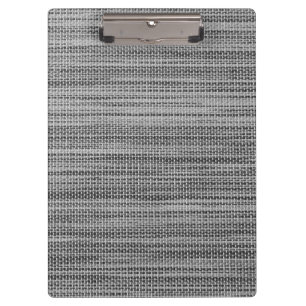 Faux Grey Fabric Cloth Modern Design Clipboard
