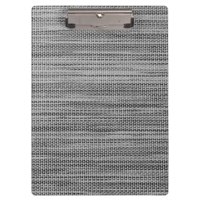 Faux Grey Fabric Cloth Modern Design Clipboard (Front)