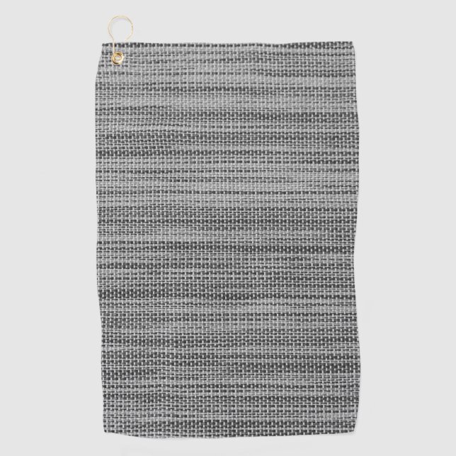 Faux Grey Fabric Cloth Modern Design Golf Towel (Front)