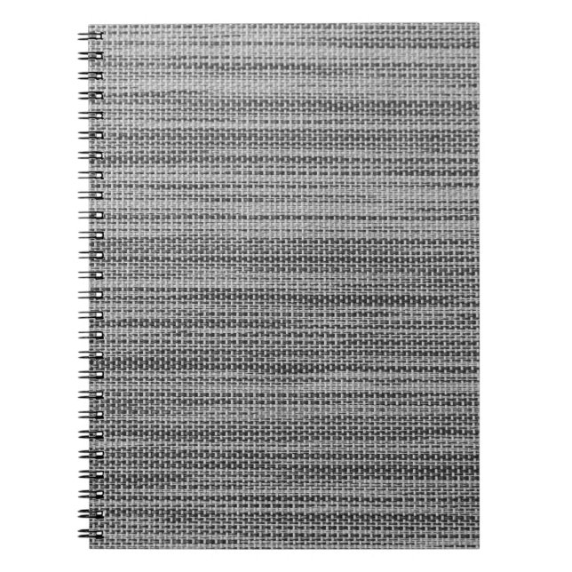 Faux Grey Fabric Cloth Modern Design Notebook (Front)