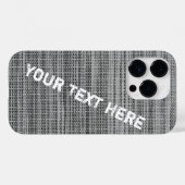 Faux Grey Fabric Custom Text IPhone Case (Back (Horizontal))