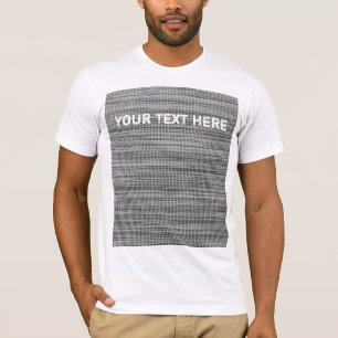 Faux Grey Fabric Design Custom Text T-Shirt