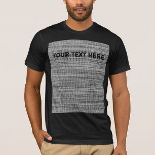 Faux Grey Fabric Design Custom Text T-Shirt Gift