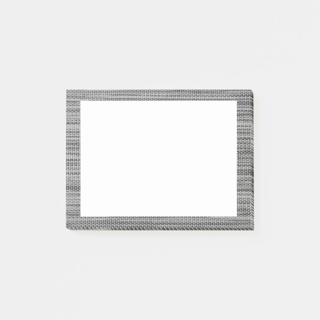 Faux Grey Fabric Framed Sticky Notes (Front)