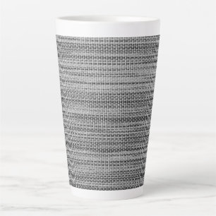 Faux Grey Fabric Latte Mug