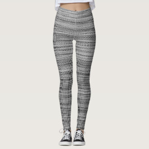 Faux Grey Fabric Leggings