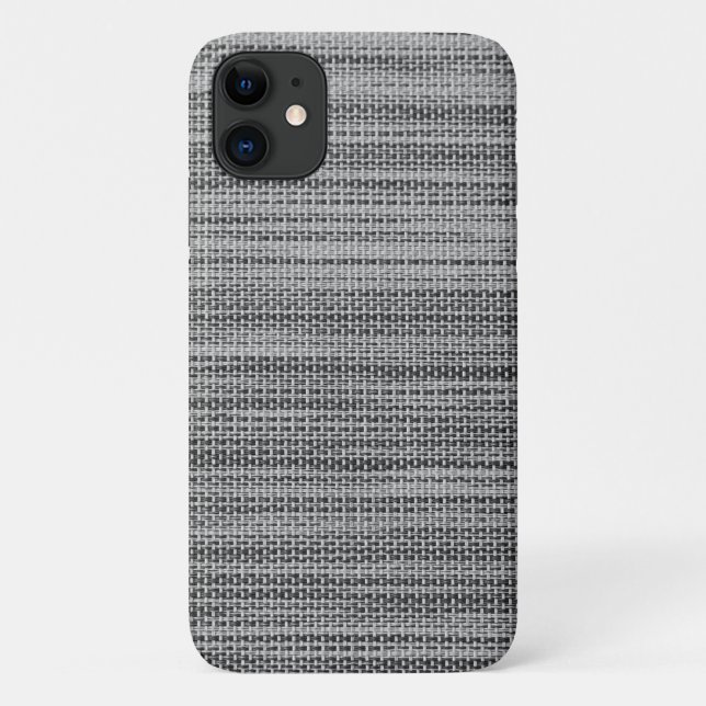 Faux Grey Fabric Modern Design iPhone Case (Back)