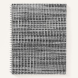 Faux Grey Fabric Notebook