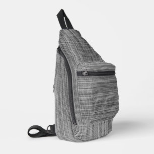 Faux Grey Fabric Sling Bag