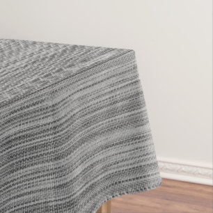 Faux Grey Fabric Tablecloth