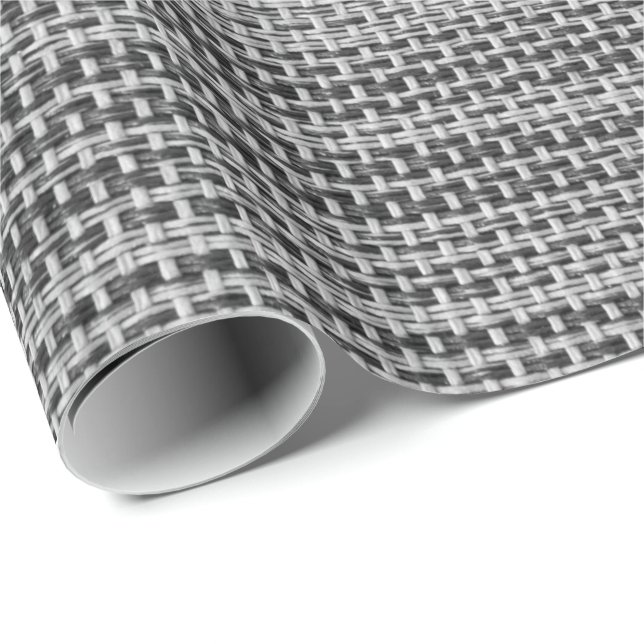 Faux Grey Fabric Wrapping Paper (Roll Corner)