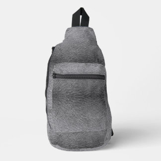 Faux Grey Leather Sling Bag