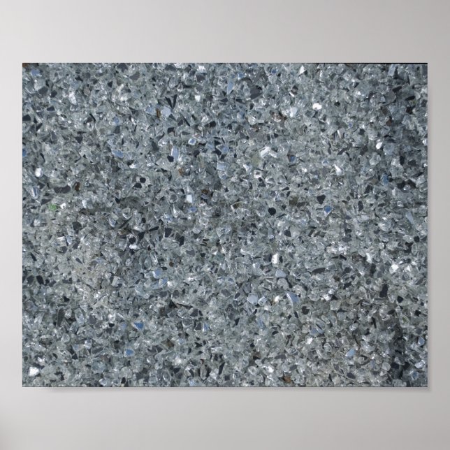 Faux Grey Sparkle Poster (Front)