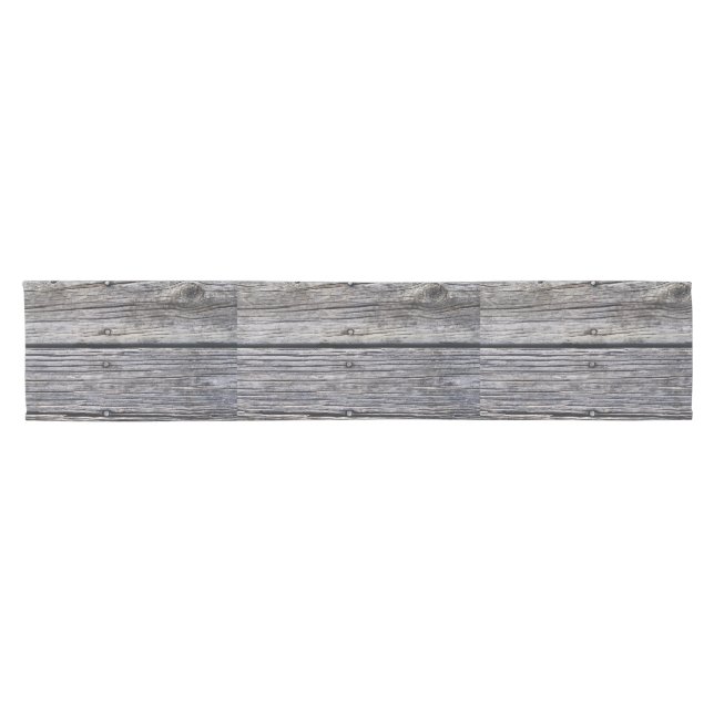 Faux Grey Weather-board Barn Siding Table-runner Short Table Runner (Horizontal)