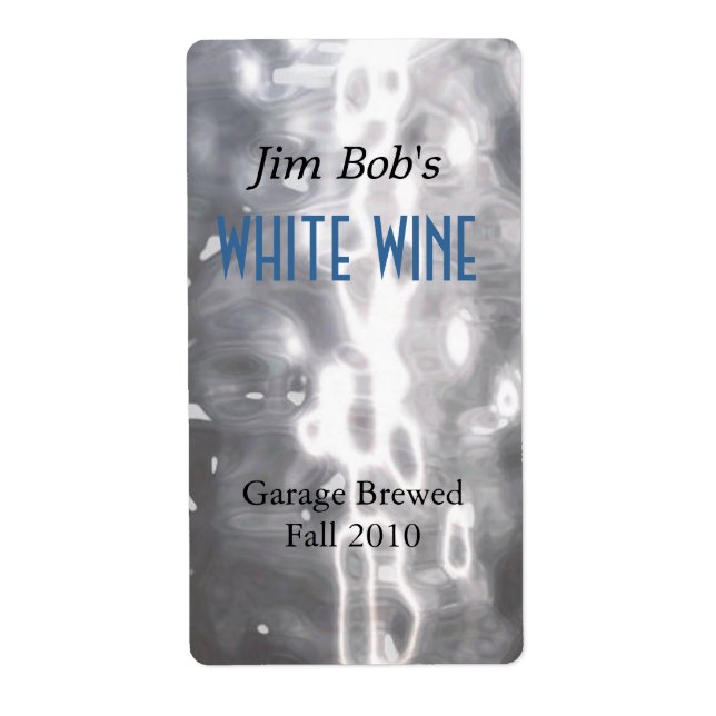 Faux Hammered Metal Home Made Wine Labels (Front)