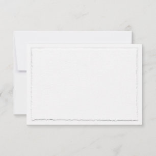 Faux Hand Torn Deckle Edge Horizontal RSVP Card