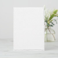 Faux Hand Torn Deckle Edge Print Wedding