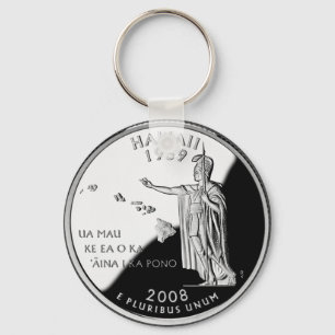 Faux Hawaii State Quarter Key Ring
