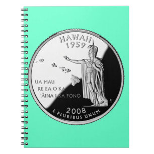 Faux Hawaii State Quarter Notebook