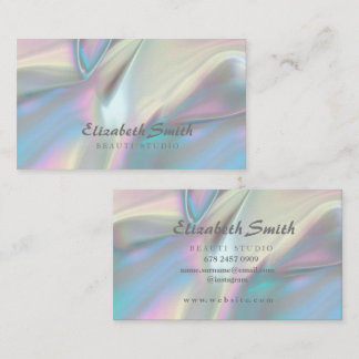 Faux Holographic Chameleon Business Card