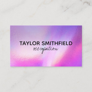 Faux Holographic Custom  Business Card