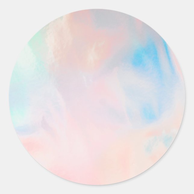 Faux Holographic Custom Classic Round Sticker (Front)
