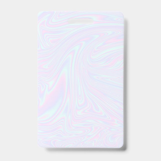 Faux holographic effect texture blue ID badge (Front)