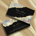 Faux Holographic Glitter Business Card