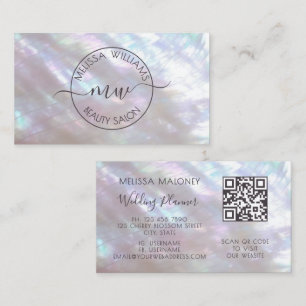 FAUX Holographic Iridescent Logo Business Card