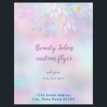 FAUX holographic iridescent pastel rainbow Flyer<br><div class="desc">please note this is a printed product with NO REAL HOLOGRAPHIC EFFECT</div>