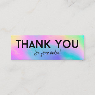 Faux Holographic mini business card