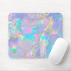 faux holographic opal mouse pad