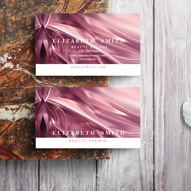 Faux Holographic Pink Neon Business Card (Creator Uploaded)