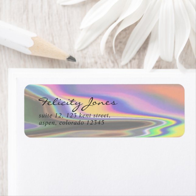 Faux Holographic Return Address Label (Insitu)