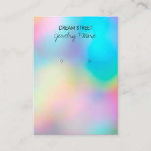 Faux Holographic Trendy Earring Display Card