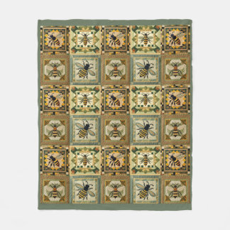 Faux Honeybee Quilt  Fleece Blanket