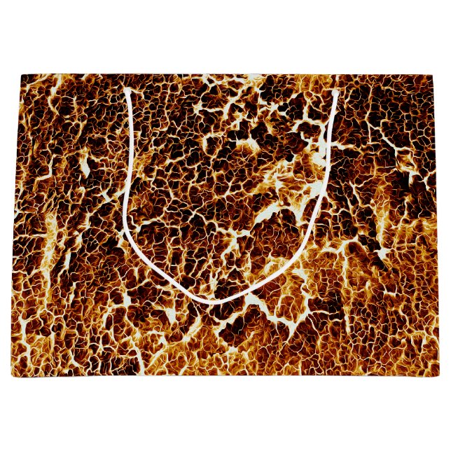 Faux Hot Lava Texture Large Gift Bag (Front)