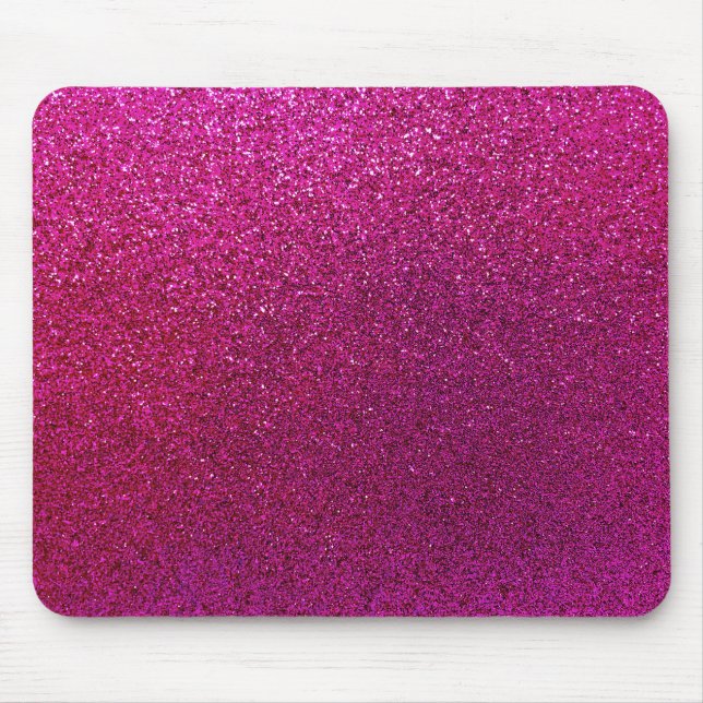 Faux Hot Pink Glitter Background Sparkle Mouse Pad (Front)