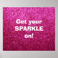 Faux Hot Pink Glitter