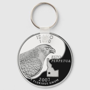 Faux Idaho State Quarter Key Ring