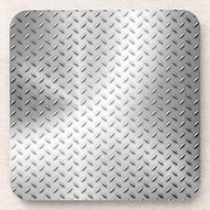 Faux Industrial Diamond Plate Coaster