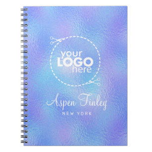 Faux Iridescent Foil Logo Notebook