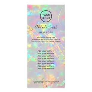 faux iridescent opal rack card