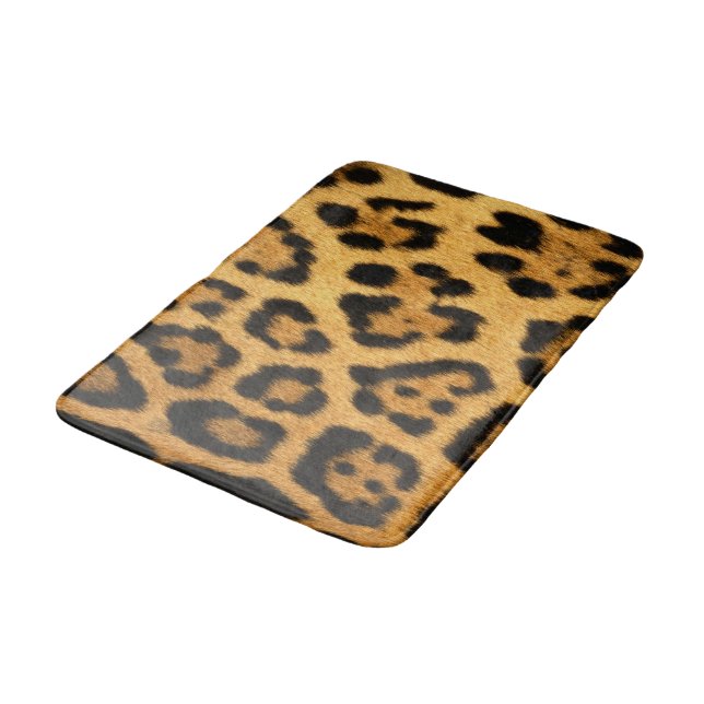 Faux Jaguar Skin Bathroom Mat (Angled)