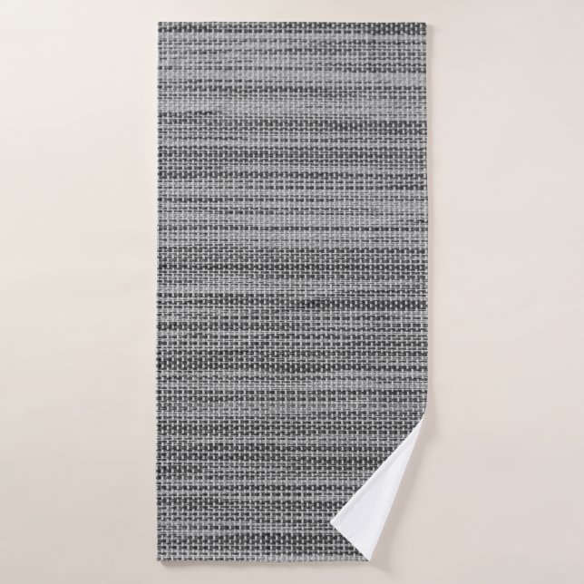 Faux Knitted Grey Bath Towel (Bath Towel)