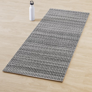 Faux Knitted Grey Yoga Mat
