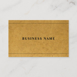 Faux Kraft Paper Company Charming Simple Plain Business Card