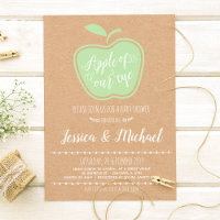 Faux Kraft Rustic Apple Of My Eye Baby Shower
