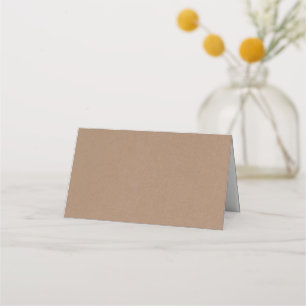 Faux Kraft Wedding Folded Place Cards